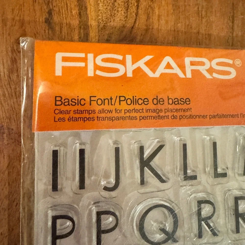 Fiskars Clear Stamps Basic Font 126pc Set Alphabet Numbers Symbols Clear